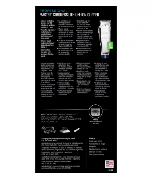 Andis Master Cordless Lithium-Ion Clipper 6