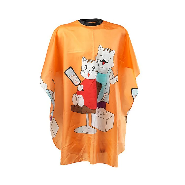 Children's hairdressing cape with a cat image