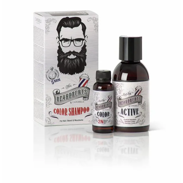 Beardburys coloring shampoo for hair and beard and black