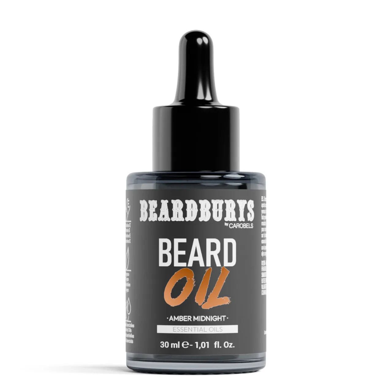 Beard Oil with Essential Oils Amber Midnight Beardburys