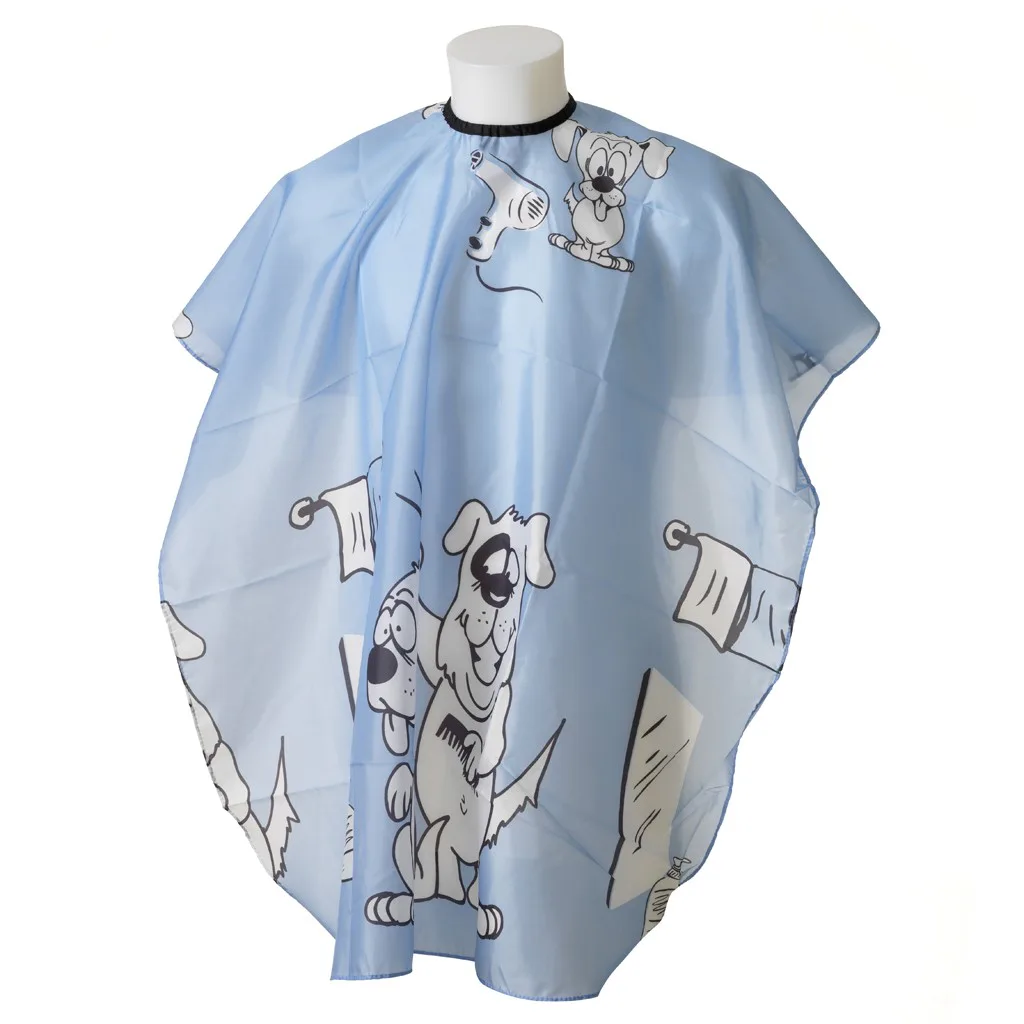 Children's hairdressing cape Doggy Blue