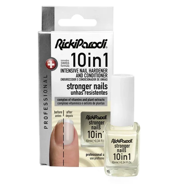 RICKI PARODI 10 in 1 Milky White Nail Treatment Polish