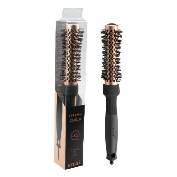 Brush Hair Curler Ceramic Ionic Turmalin & 25 mm