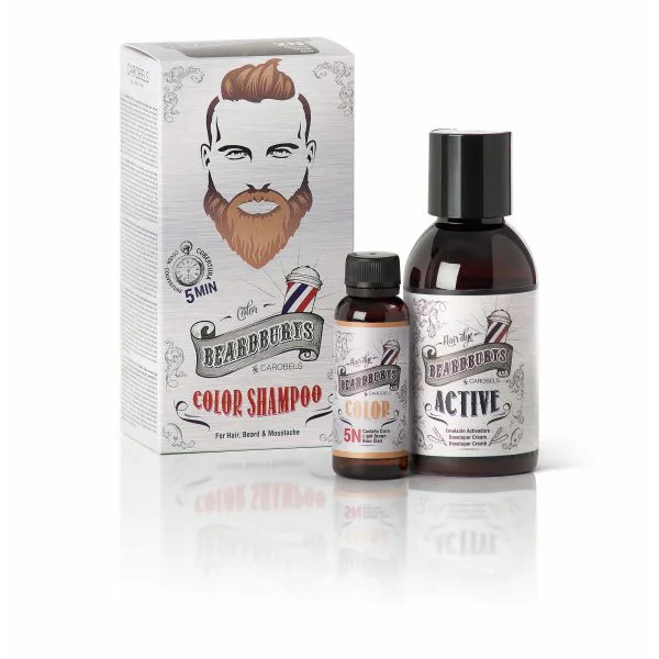 Beardburys coloring shampoo for hair and beard-tan