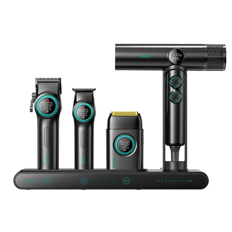 VGR VOYAGER Stepless 4-in-1 Hair Clipper Set
