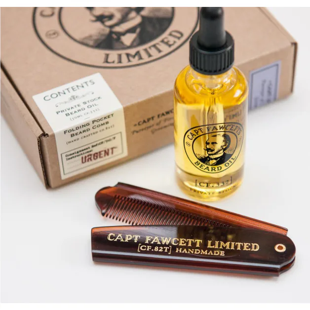 Gift Set for oil and tourism beard comb