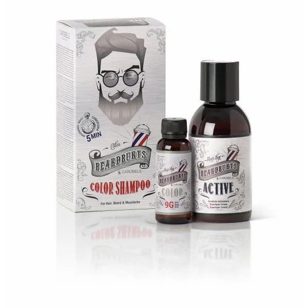 Beardburys coloring shampoo for hair and beard-gray
