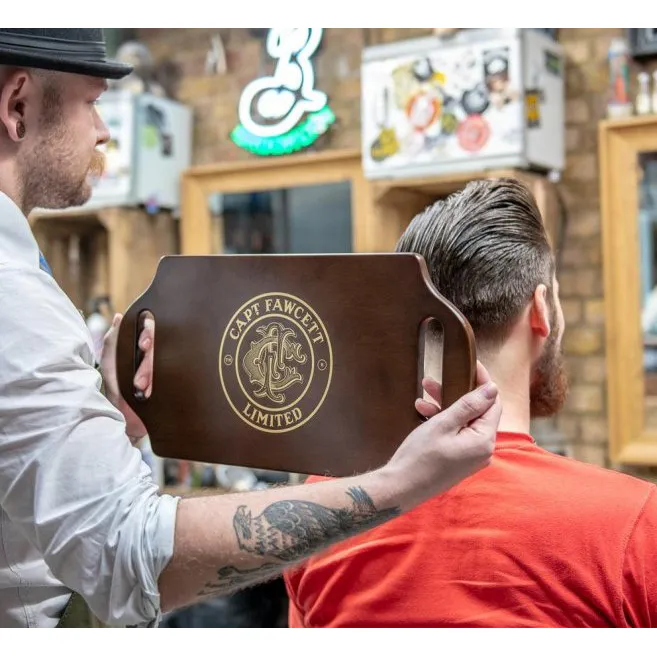Two-handed wooden mirror for Barber - Image 1