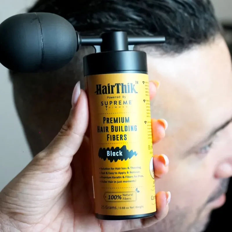 STpro Hair Thik Hair Fibers with Applicator for Hair Thickening - Image 5
