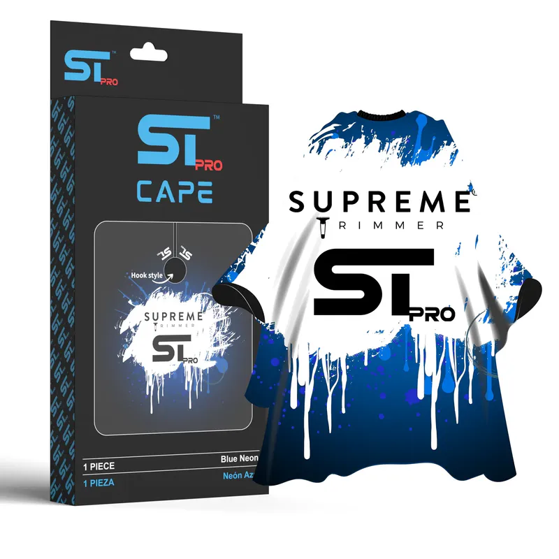 STpro Blue Neon Barber Cape - Image 1