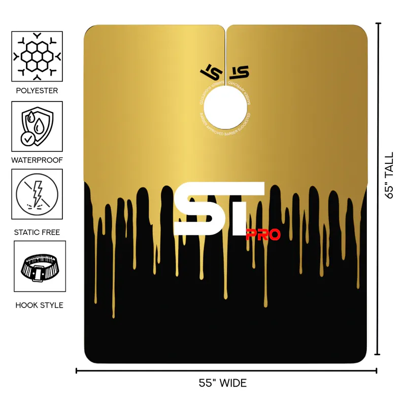 STpro Gold Drip Salon Cape - Image 2