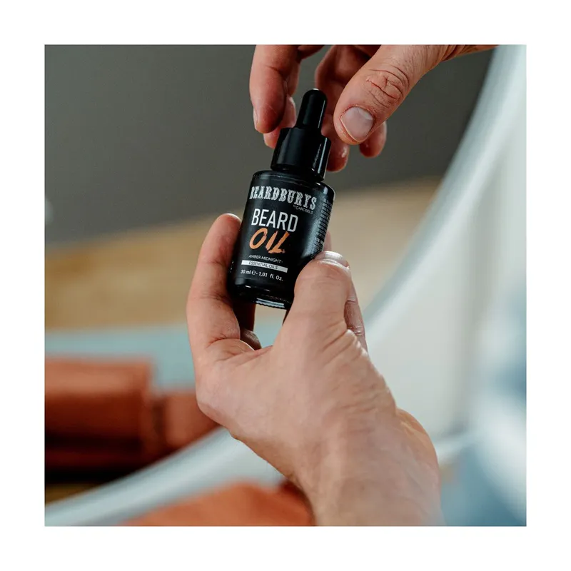 Beard Oil with Essential Oils Amber Midnight Beardburys - Image 3