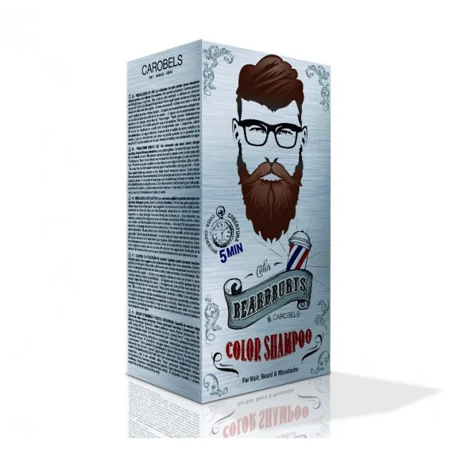 Beardburys coloring shampoo for hair and beard, dark-brown - Image 3