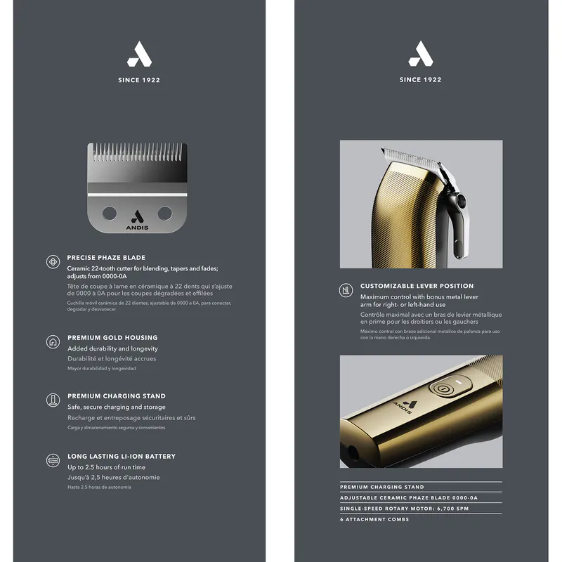 ANDIS Envy II - GOLD - Image 6