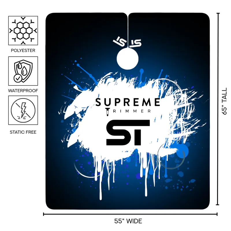 STpro Blue Neon Barber Cape - Image 2
