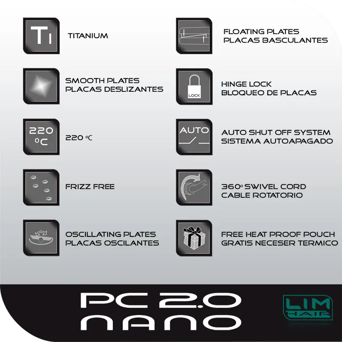 Mini hair straightener Nano Black - Image 4
