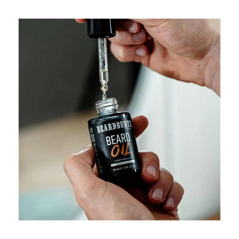 Beard Oil with Essential Oils Amber Midnight Beardburys - Image 2