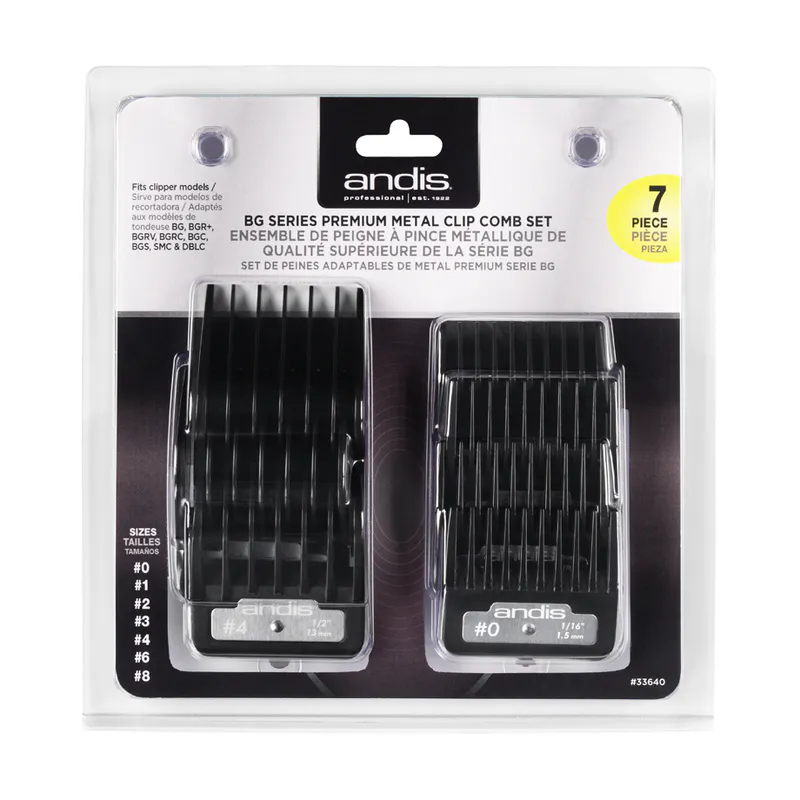 Andis BG Series Premium Metal Clip Comb set - Image 1