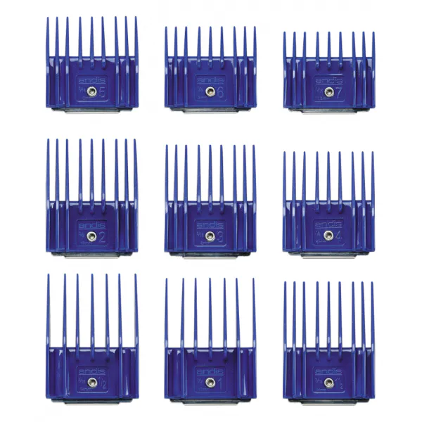 Set of plastic combs with a metal clasp andis - set I (1,5-14 mm) - Image 3